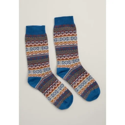 Seasalt Cornwall Fair Isle Bloomin Good Socks | Women Socks & Tights