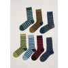 Seasalt Cornwall Gift Box of 7 Men's Striped Sailor Socks | Socks