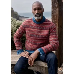 Seasalt Cornwall Men's Halyard Fair Isle Jumper | Knitwear